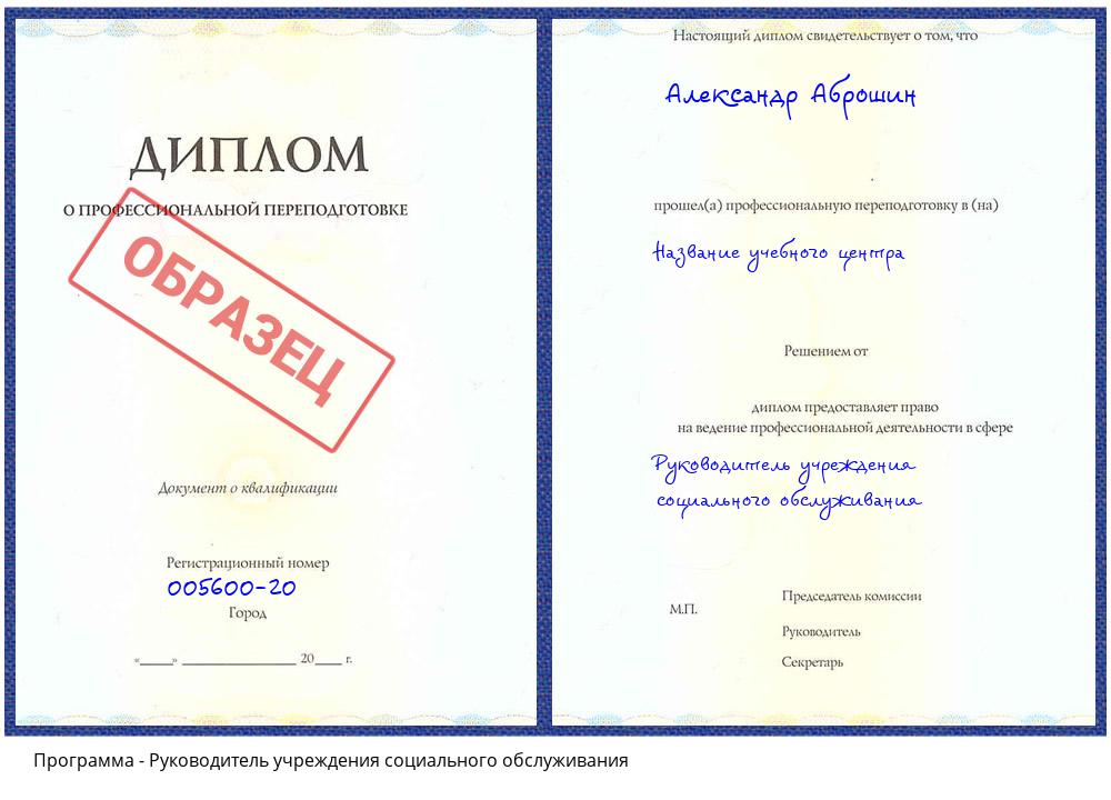 Руководитель учреждения социального обслуживания Белая Калитва